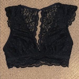 Black lace bralette